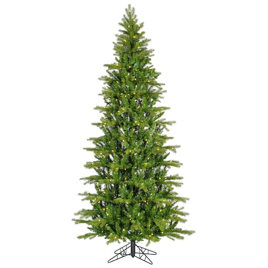 7.5ft. Pre-Lit Slim Balsam Spruce Artificial Christmas Tree, Warm White Dura-Lit® LED Lights